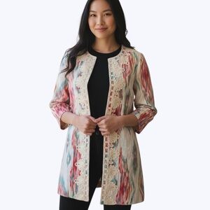 100% Linen - Chico's Vibrant Overcoat or Jacket
